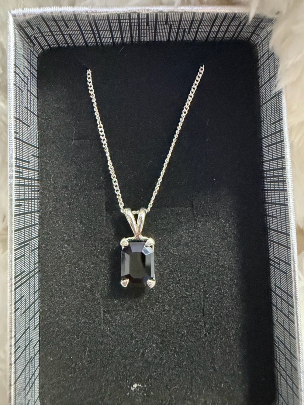 Natural Mined Stone Pendant With Chain 925
